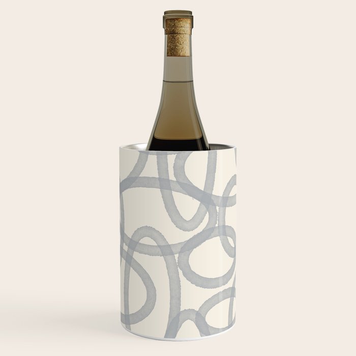 Watercolor Circles - Blue Cream Wine Chiller Gallery Image 1