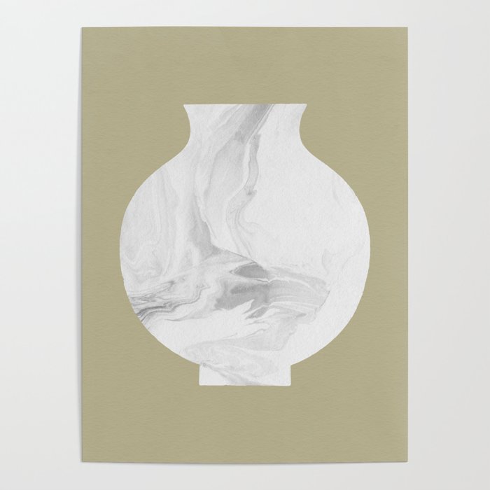 Marble Porcelain Vase - Beige Poster Gallery Image 4