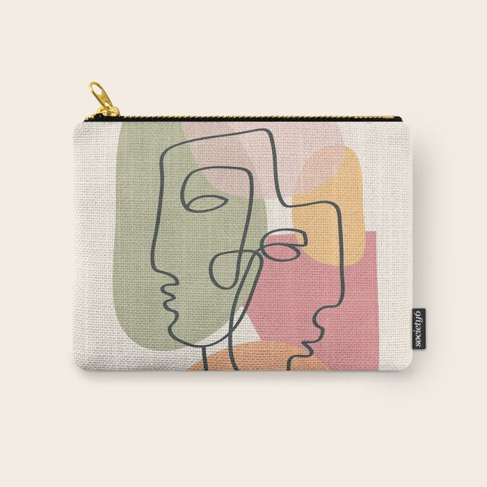 Abstract Profiles 04 Carry All Pouch Gallery Image 1