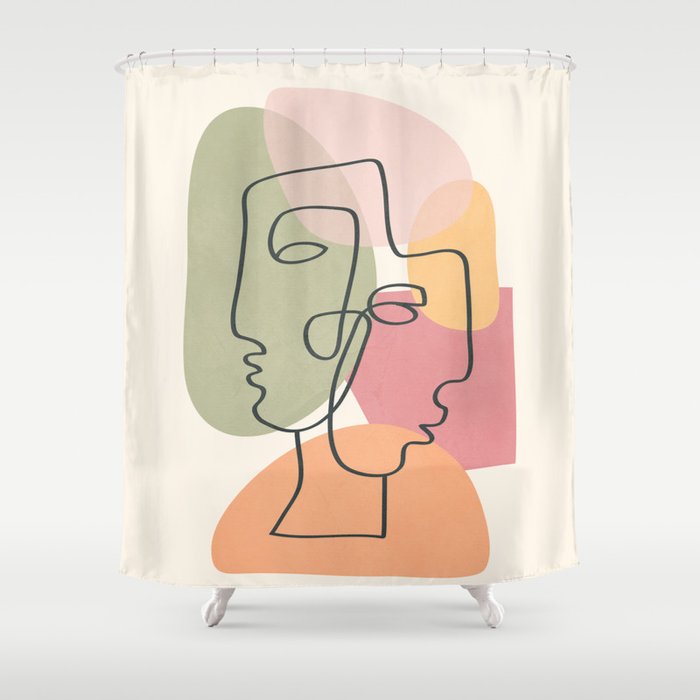 Abstract Profiles 04 Shower Curtain Gallery Image 1