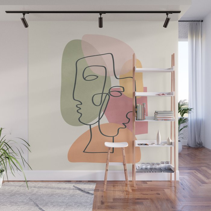 Abstract Profiles 04 Wall Mural Gallery Image 1
