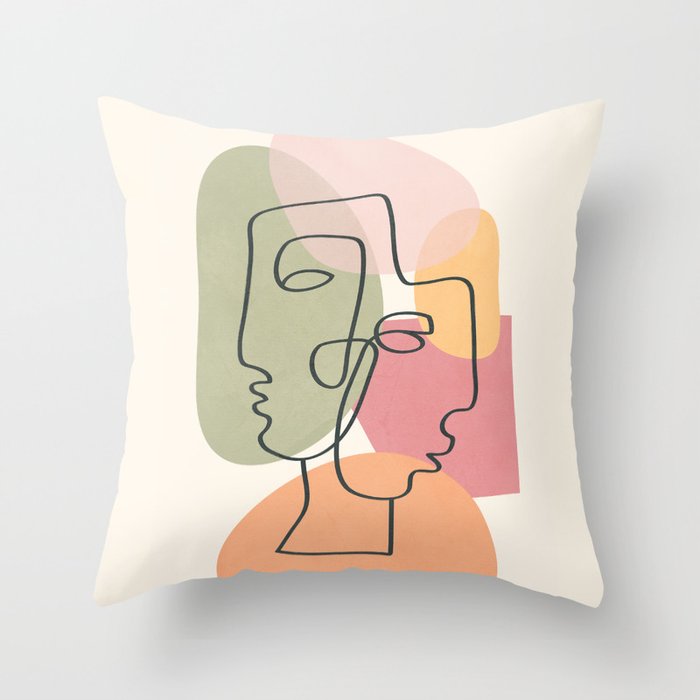 Abstract Profiles 04 Throw Pillow Gallery Image 6