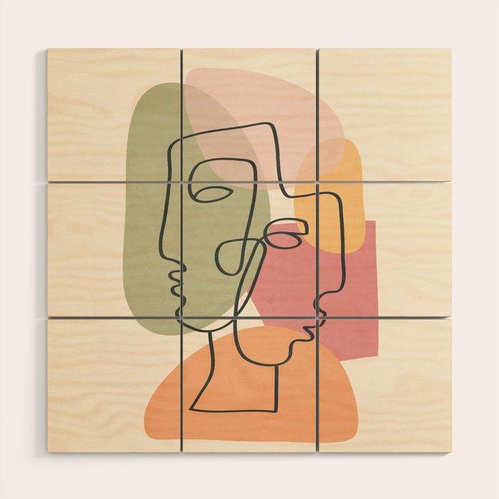Abstract Profiles 04 Wood Wall Art Gallery Image 1