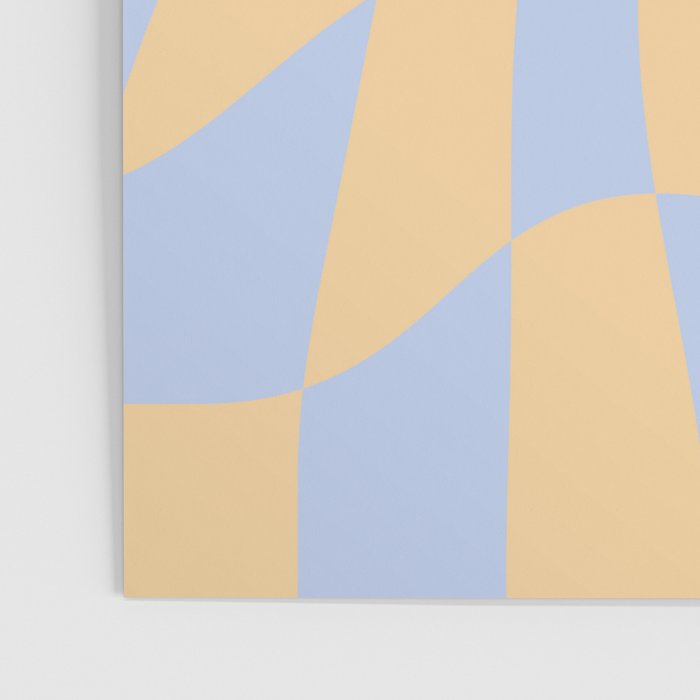 Wavy Check - Blue And Yellow - Checkerboard Pattern Print Poster Gallery Image 3