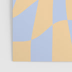 Wavy Check - Blue And Yellow - Checkerboard Pattern Print Poster Gallery Image 3