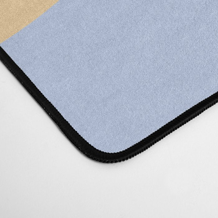 Wavy Check - Blue And Yellow - Checkerboard Pattern Print Desk Mat Gallery Image 4