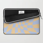 Wavy Check - Blue And Yellow - Checkerboard Pattern Print Laptop Sleeve Gallery Image 2