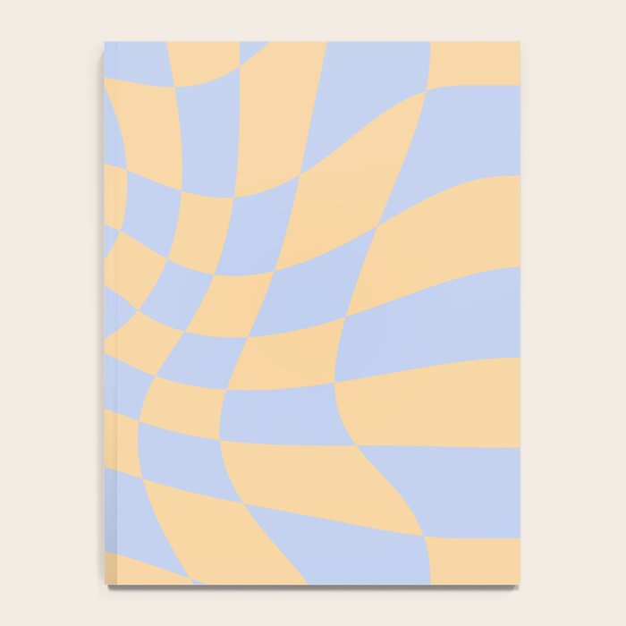 Wavy Check - Blue And Yellow - Checkerboard Pattern Print Notebook Gallery Image 4