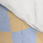 Wavy Check - Blue And Yellow - Checkerboard Pattern Print Comforter Gallery Image 4