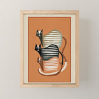 Stacked Abstract Cats Mini Art Print Gallery Image 1