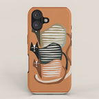 Stacked Abstract Cats iPhone Case Gallery Image 1
