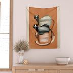 Stacked Abstract Cats Wall Tapestry Gallery Image 2