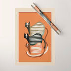 Stacked Abstract Cats Wrapping Paper Gallery Image 1