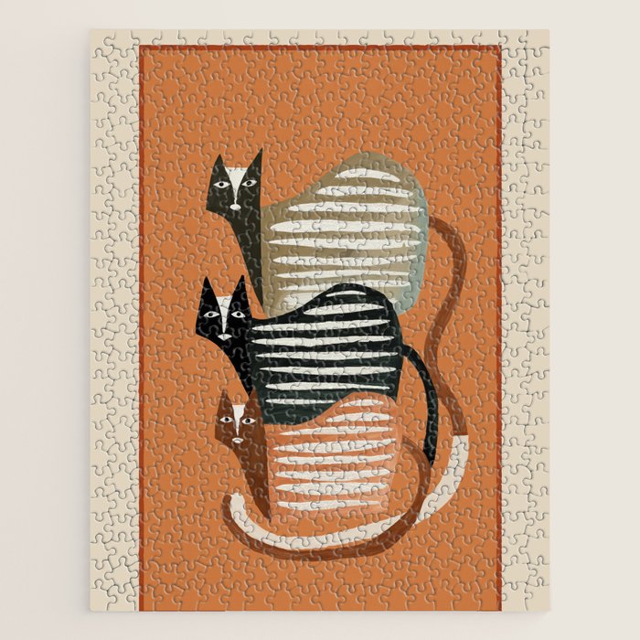 Stacked Abstract Cats Jigsaw Puzzle Gallery Image 1