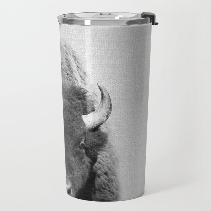 Buffalo - Black & White Travel Mug Gallery Image 2