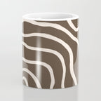 Topographic Map / Brown & Nude Coffee Mug Gallery Image 4
