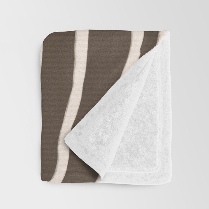Topographic Map / Brown & Nude Throw Blanket Gallery Image 3