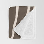 Topographic Map / Brown & Nude Throw Blanket Gallery Image 3