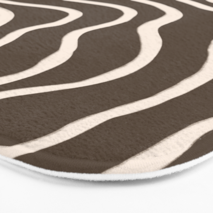 Topographic Map / Brown & Nude Bath Mat Gallery Image 3