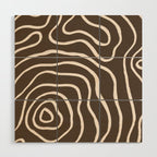 Topographic Map / Brown & Nude Wood Wall Art Gallery Image 1