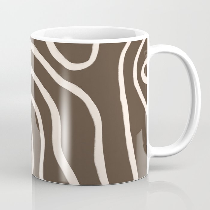 Topographic Map / Brown & Nude Coffee Mug Gallery Image 1