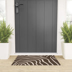 Topographic Map / Brown & Nude Welcome Mat Gallery Image 3