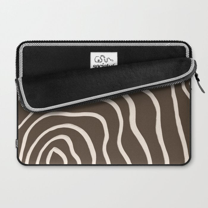 Topographic Map / Brown & Nude Laptop Sleeve Gallery Image 2