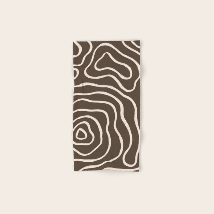 Topographic Map / Brown & Nude Towels Gallery Image 1