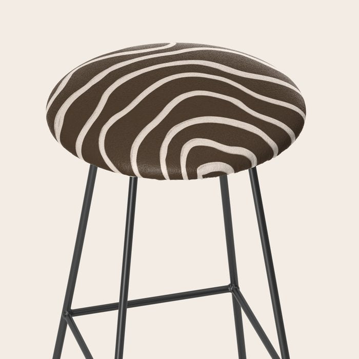 Topographic Map / Brown & Nude Stool Gallery Image 2