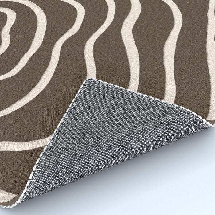 Topographic Map / Brown & Nude Rug Gallery Image 4