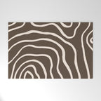 Topographic Map / Brown & Nude Welcome Mat Gallery Image 1