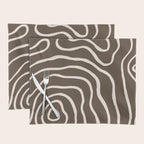 Topographic Map / Brown & Nude Placemat Gallery Image 1