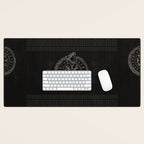 Vegvisir with Ouroboros and runes Desk Mat Gallery Image 1
