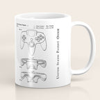 Video Game Controller Patent - Retro Gaming Game Room Art - Black Chalkboard Coffee Mug Gallery Image 1