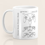 Video Game Controller Patent - Retro Gaming Game Room Art - Black Chalkboard Coffee Mug Gallery Image 3