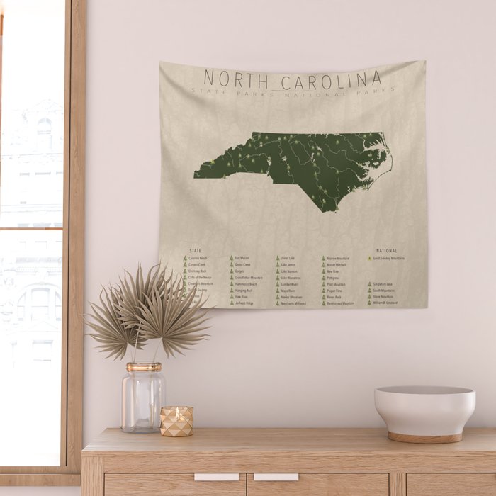 North Carolina Parks Wall Tapestry Gallery Image 2