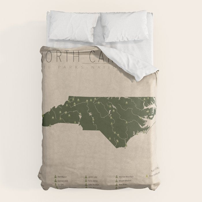 North Carolina Parks Duvet Cover