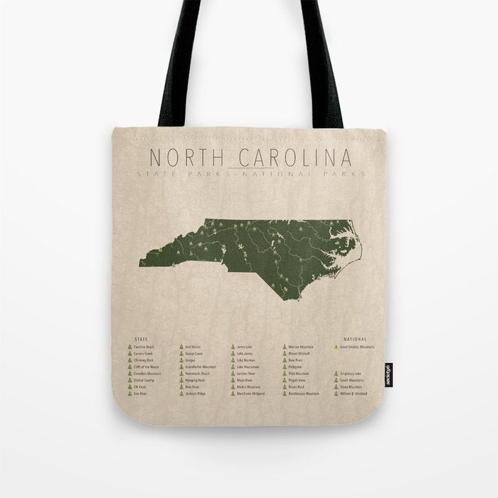 North Carolina Parks Tote Bag Gallery Image 1