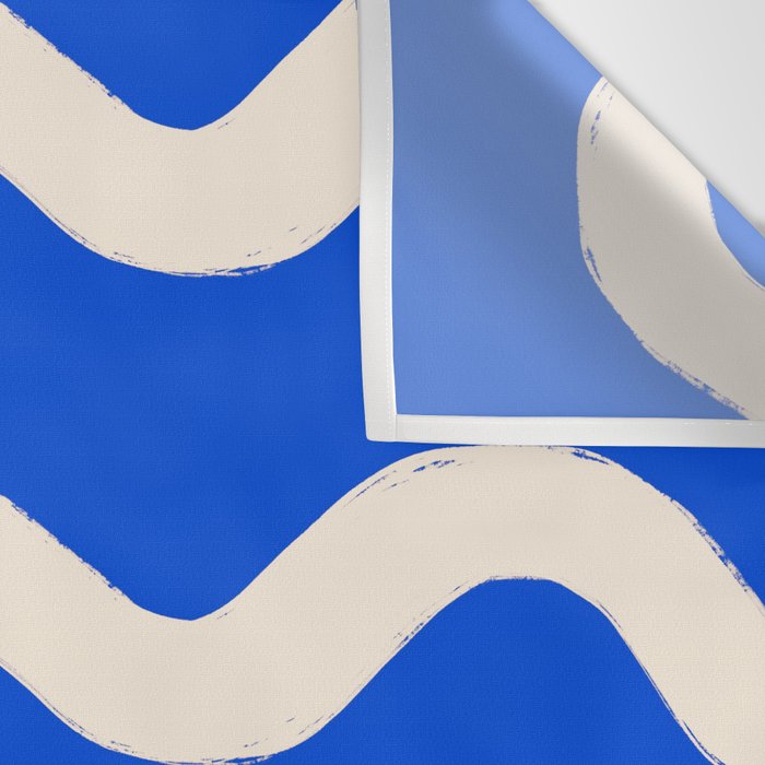 Sapphire Blue Ocean Waves Wall Tapestry Gallery Image 3