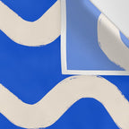 Sapphire Blue Ocean Waves Wall Tapestry Gallery Image 3