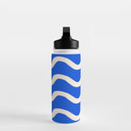Sapphire Blue Ocean Waves Water Bottle Gallery Image 3