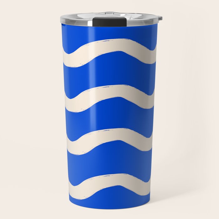 Sapphire Blue Ocean Waves Travel Mug Gallery Image 1