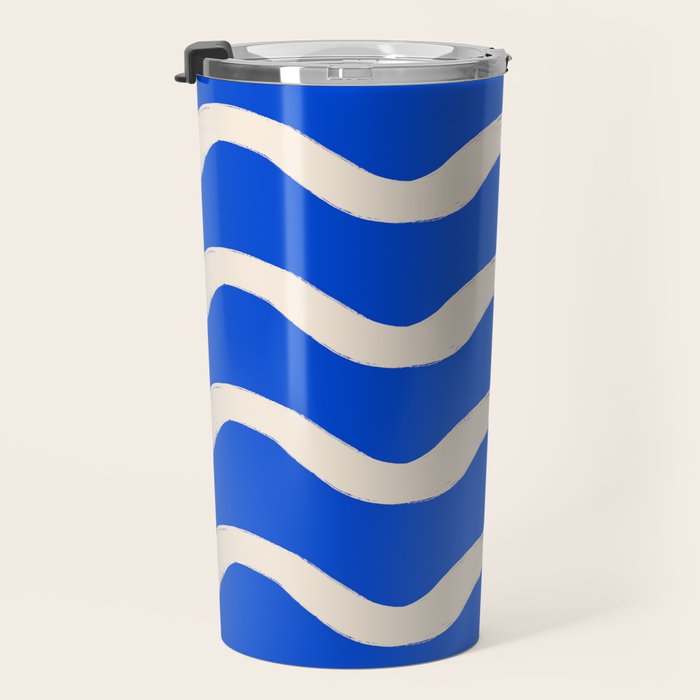 Sapphire Blue Ocean Waves Travel Mug Gallery Image 3