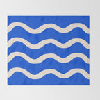 Sapphire Blue Ocean Waves Throw Blanket Gallery Image 2