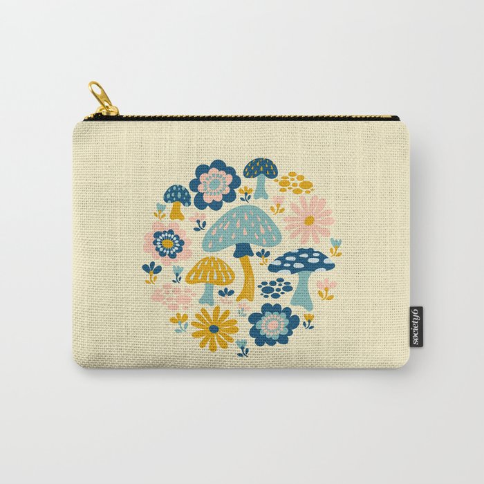 Magical Woodland Floral With Mushrooms Carry All Pouch Gallery Image 1