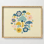 Magical Woodland Floral With Mushrooms Serving Tray Gallery Image 1