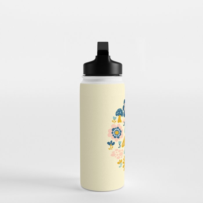 Magical Woodland Floral With Mushrooms Water Bottle Gallery Image 3
