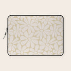 Retro Floral Neutral - Off-White and Beige Laptop Sleeve Gallery Image 1