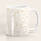 Retro Floral Neutral - Off-White and Beige Coffee Mug Gallery Image 1