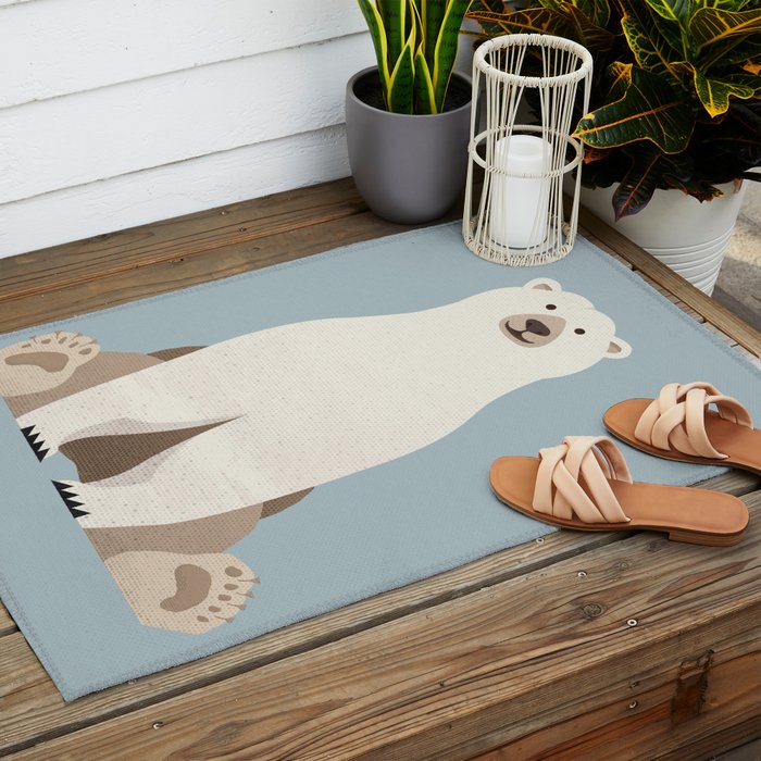 Whimsy Polar Bear Outdoor Rug Gallery Image 2